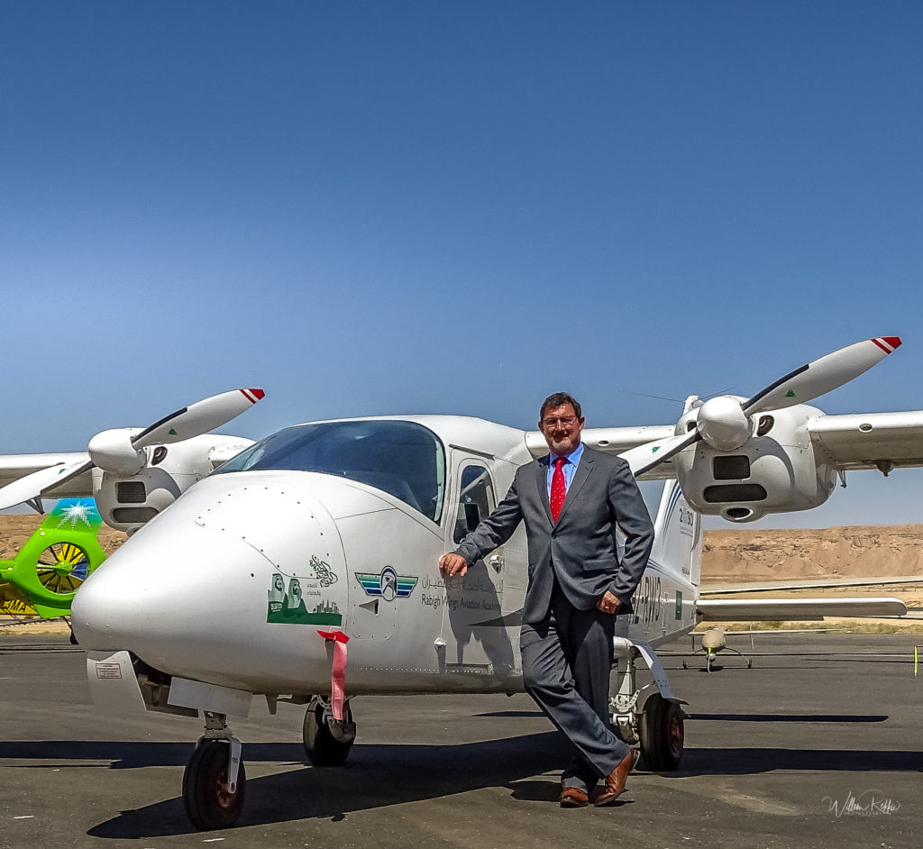Willem Marais General Manager Rabigh Wings Aviation Academy with Tecnam P2006T